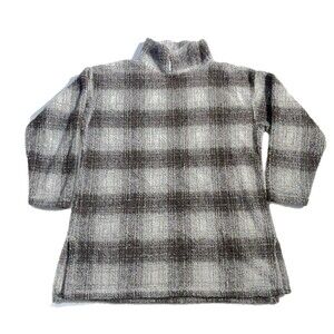 Runway Plaid Fleece Pull Over Sweater